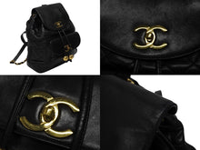 画像をギャラリービューアに読み込む, CHANEL シャネル マトラッセ チェーンリュック バックパック ココマーク 2番台 ブラック ラムスキン ゴールド金具 中古 美品 4b009733