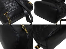 画像をギャラリービューアに読み込む, CHANEL シャネル マトラッセ チェーンリュック バックパック ココマーク 2番台 ブラック ラムスキン ゴールド金具 中古 美品 4b009733