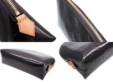 画像をギャラリービューアに読み込む, 極美品 LOUIS VUITTON ルイヴィトン ポシェット コスメティック PM アマラント M91945 ヴェルニ ブラウン ゴールド金具 中古 4b009734