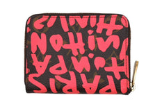 画像をギャラリービューアに読み込む, 極美品 LOUIS VUITTON ルイヴィトン カードケース フューシャ M93707 ピンク モノグラム グラフィティ スティーブンスプラウス 中古 4b009741