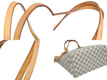 画像をギャラリービューアに読み込む, LOUIS VUITTON ルイヴィトン イエナPM トートバッグ ハンドバッグ N44039 ダミエアズールキャンバス ホワイト ブラウン 美品 中古 4b009742