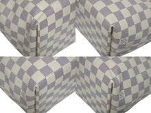 画像をギャラリービューアに読み込む, LOUIS VUITTON ルイヴィトン イエナPM トートバッグ ハンドバッグ N44039 ダミエアズールキャンバス ホワイト ブラウン 美品 中古 4b009742