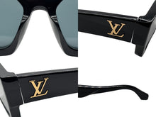 画像をギャラリービューアに読み込む, LOUIS VUITTON ルイヴィトン LVクラッシュスクエア サングラス Z1579E TV0284 ブラック ゴールド金具 美品 中古 4b009744