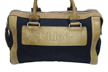 画像をギャラリービューアに読み込む, Chloe クロエ ボストンバッグ ハンドバッグ 01 07 51 ルーマニア製 レザー キャンバス ブラウン ブラック シルバー金具 良品 中古 4b009747