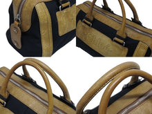 画像をギャラリービューアに読み込む, Chloe クロエ ボストンバッグ ハンドバッグ 01 07 51 ルーマニア製 レザー キャンバス ブラウン ブラック シルバー金具 良品 中古 4b009747