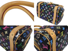 画像をギャラリービューアに読み込む, 極美品 LOUIS VUITTON ルイヴィトン モノグラムマルチカラー プリシラ M40097 ハンドバッグ ノワール ブラック ゴールド金具 中古 4b009753