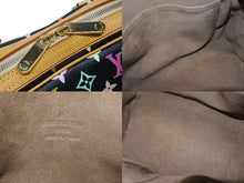 画像をギャラリービューアに読み込む, 極美品 LOUIS VUITTON ルイヴィトン モノグラムマルチカラー プリシラ M40097 ハンドバッグ ノワール ブラック ゴールド金具 中古 4b009753