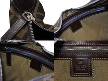 画像をギャラリービューアに読み込む, FENDI フェンディ ワンショルダーバッグ ズッカ柄 総柄 キャンバス レザー ブラウン シルバー金具 美品 中古 4b009758