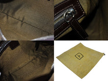 画像をギャラリービューアに読み込む, FENDI フェンディ ワンショルダーバッグ ズッカ柄 総柄 キャンバス レザー ブラウン シルバー金具 美品 中古 4b009758