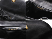 Load image into Gallery viewer, CHANEL シャネル マトラッセ バックパック リュック A07205 ラムスキン ココマーク ブラック ヴィンテージ ゴールド金具 美品 中古 4b009762