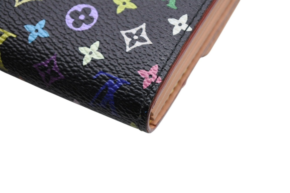 LOUIS VUITTON ルイヴィトン 長財布 村上隆 ポルトフォイユサラ M93533 TH0056 ブラック モノグラムマルチカラー 美品 中古 4b009764