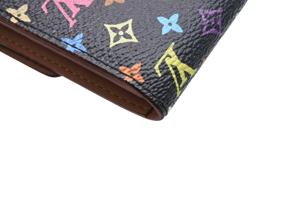 LOUIS VUITTON ルイヴィトン 長財布 村上隆 ポルトフォイユサラ M93533 TH0056 ブラック モノグラムマルチカラー 美品 中古 4b009764