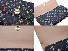 Load image into Gallery viewer, LOUIS VUITTON ルイヴィトン 長財布 村上隆 ポルトフォイユサラ M93533 TH0056 ブラック モノグラムマルチカラー 美品 中古 4b009764