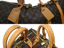 画像をギャラリービューアに読み込む, LOUIS VUITTON ルイヴィトン キーポル バンドリエール45 ボストンバッグ M41418 モノグラム ブラウン ゴールド金具 美品 中古 4b009771