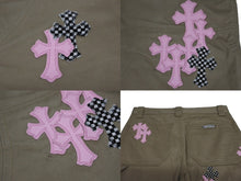 画像をギャラリービューアに読み込む, CHROME HEARTS クロムハーツ CARPENTER DOUBLE KNEE カーペンター ダブルニーパンツ サイズ34 クロスボール シルバー925 ベージュ ピンク 美品 中古 4b009772