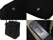 画像をギャラリービューアに読み込む, 新品未使用 HERMES エルメス ソーブラック ハンドバッグ オータクロア40 ブラック K刻印 トゴ ブラック金具 中古 4b009774