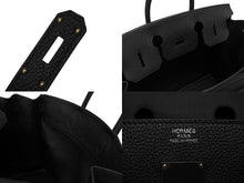 画像をギャラリービューアに読み込む, 新品未使用 HERMES エルメス ソーブラック ハンドバッグ オータクロア40 ブラック K刻印 トゴ ブラック金具 中古 4b009774