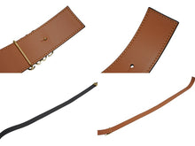 画像をギャラリービューアに読み込む, 極美品 LOEWE ロエベ アナグラムバックル ベルト リバーシブル 182335 スペイン製 ブラック ブラウン レザー ゴールド金具 サイズ90/35 中古 4b009784