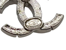 画像をギャラリービューアに読み込む, CHANEL シャネル ココマーク ピアス 重量約2.0g A16K刻印 ラインストーン メタル クリア シルバー 両耳用 美品 中古 4b009785