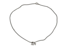 画像をギャラリービューアに読み込む, CHANEL シャネル ココマーク ハート ネックレス 重量約5.0g 04A刻印 全長約42cm ラインストーン メタル クリア シルバー 美品 中古 4b009789