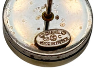 Load image into Gallery viewer, 極美品 CHANEL シャネル ココマーク ラウンドピアス 重量約4.0g 03C刻印 ミラー レジン メタル クリア シルバー 両耳用 中古 4b009792