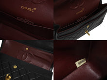 画像をギャラリービューアに読み込む, CHANEL シャネル マトラッセ25 Wフラップ Wチェーンショルダーバッグ 1番台 ココマーク ラムスキン ブラック ゴールド金具 美品 中古 4b009798