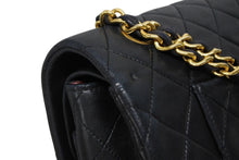 画像をギャラリービューアに読み込む, CHANEL シャネル マトラッセ25 Wフラップ Wチェーンショルダーバッグ 1番台 ココマーク ラムスキン ブラック ゴールド金具 美品 中古 4b009798