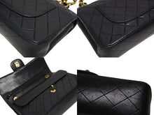 画像をギャラリービューアに読み込む, CHANEL シャネル マトラッセ25 Wフラップ Wチェーンショルダーバッグ 1番台 ココマーク ラムスキン ブラック ゴールド金具 美品 中古 4b009798