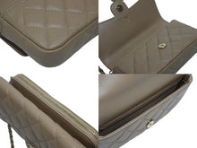 画像をギャラリービューアに読み込む, 極美品 CHANEL シャネル フラップフォンケース チェーンウォレット AP2096 ココマーク キャビアスキン ベージュ ランダム番台 中古 4b009799