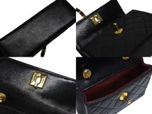 画像をギャラリービューアに読み込む, CHANEL シャネル ミニミニマトラッセ14 チェーンショルダーバッグ 1番台 ラムスキン ココマーク ブラック ゴールド金具 美品 中古 4b009803