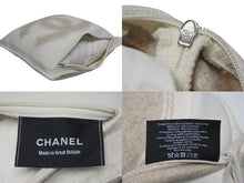 画像をギャラリービューアに読み込む, 極美品 CHANEL シャネル ココマーク デカロゴ クッション ウール カシミヤ ベージュ アイボリー 中古 4b009808