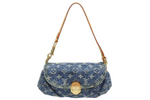 Load image into Gallery viewer, 極美品 LOUIS VUITTON ルイヴィトン ミニプリーティ ハンドバッグ M95050 モノグラムデニム レザー ブルー 中古 4b009810