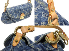 Load image into Gallery viewer, 極美品 LOUIS VUITTON ルイヴィトン ミニプリーティ ハンドバッグ M95050 モノグラムデニム レザー ブルー 中古 4b009810