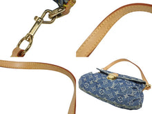 Load image into Gallery viewer, 極美品 LOUIS VUITTON ルイヴィトン ミニプリーティ ハンドバッグ M95050 モノグラムデニム レザー ブルー 中古 4b009810