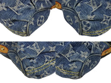 Load image into Gallery viewer, 極美品 LOUIS VUITTON ルイヴィトン ミニプリーティ ハンドバッグ M95050 モノグラムデニム レザー ブルー 中古 4b009810