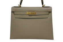 画像をギャラリービューアに読み込む, 新品同様 HERMES エルメス ケリー28 外縫い 2WAY ショルダーバッグ A刻印 ヴォーエプソン トレンチ ゴールド金具 中古 4b009813