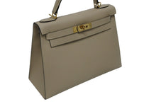 画像をギャラリービューアに読み込む, 新品同様 HERMES エルメス ケリー28 外縫い 2WAY ショルダーバッグ A刻印 ヴォーエプソン トレンチ ゴールド金具 中古 4b009813