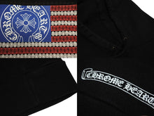 画像をギャラリービューアに読み込む, CHROME HEARTS クロムハーツ パーカー フーディ ダガー ホースシュー 星条旗 サイズ XXL ブラック コットン 美品 中古 4b009816