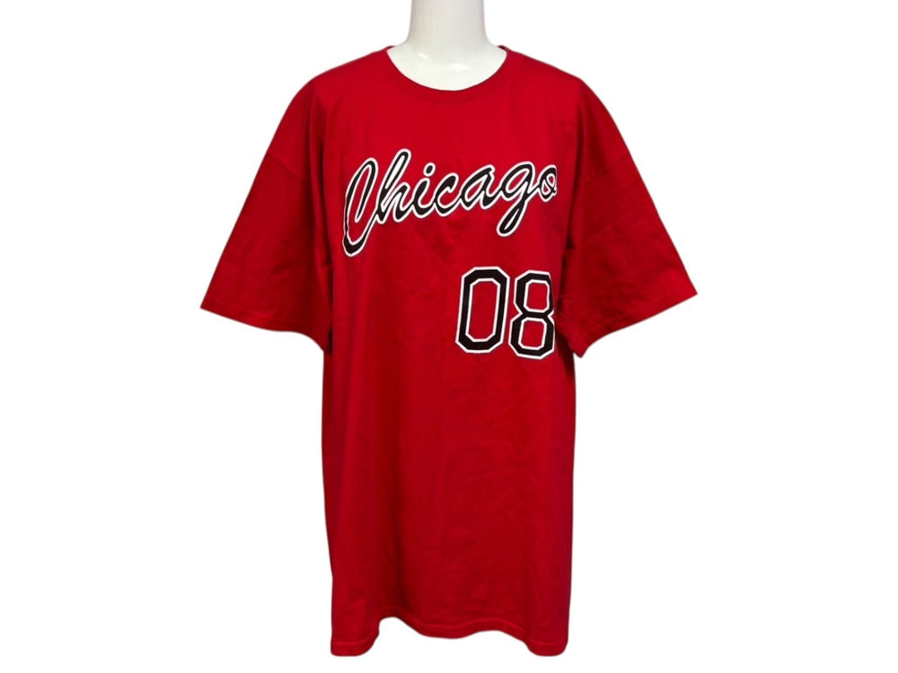 極美品 HOODMAN フッドマン 半袖Tシャツ Chicago 08 Obama スラムダンク 河村勇輝 八村塁 NBA JORDAN ラッパー サイズL 中古 4b009822