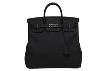 画像をギャラリービューアに読み込む, 新品同様 HERMES エルメス Haut a Courroies オータクロア40 ハンドバッグ トゴ ブラック シルバー金具 Z刻印 中古 4b009826