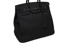 画像をギャラリービューアに読み込む, 新品同様 HERMES エルメス Haut a Courroies オータクロア40 ハンドバッグ トゴ ブラック シルバー金具 Z刻印 中古 4b009826