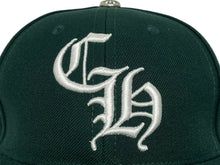 画像をギャラリービューアに読み込む, 新品未使用 CHROME HEARTS クロムハーツ CH刺繍 新作 ベースボール キャップ 帽子 U.S.A製 グリーン シルバー金具 中古 4b009833