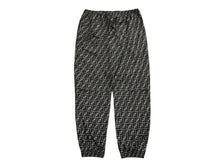 画像をギャラリービューアに読み込む, FENDI フェンディ ズッカ柄 ナイロン ジョガーパンツ サイズ54 ブラック グレー 美品 中古 4b009838