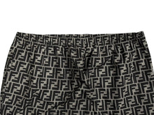 画像をギャラリービューアに読み込む, FENDI フェンディ ズッカ柄 ナイロン ジョガーパンツ サイズ54 ブラック グレー 美品 中古 4b009838