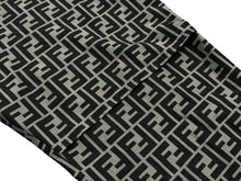 画像をギャラリービューアに読み込む, FENDI フェンディ ズッカ柄 ナイロン ジョガーパンツ サイズ54 ブラック グレー 美品 中古 4b009838