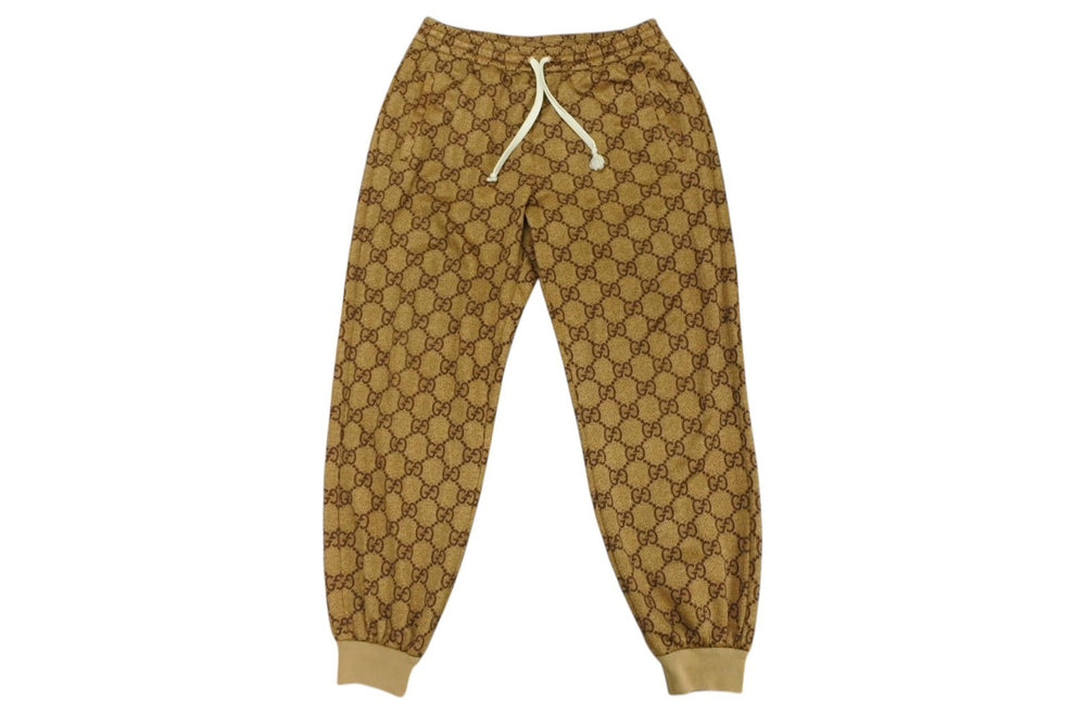 GUCCI グッチ パンツ GGスプリーム ジョガー パンツ 546427 ベージュ ブラウン サイズXS 美品 中古 4b009839