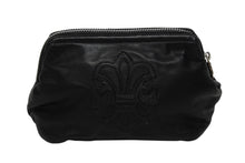 画像をギャラリービューアに読み込む, 極美品 CHROME HEARTS クロムハーツ ポーチ コスメティックケース BSフレア ダガー ブラック シルバー金具 中古 4b009846
