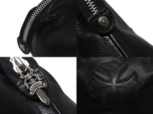 画像をギャラリービューアに読み込む, CHROME HEARTS クロムハーツ INSANITY CH PLS ポーチ インサニティ CHプラスパッチ レザー シルバー925 ブラック 美品 中古 4b009847