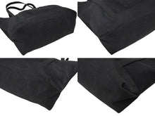 画像をギャラリービューアに読み込む, CHROME HEARTS クロムハーツ ホースシュー プリント キャンバス トートバッグ ブラック 良品 中古 4b009848