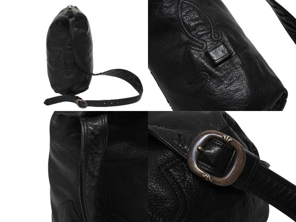 CHROME HEARTS クロムハーツ LELO SM レロ ショルダーバッグ クロスパッチ セメタリー シルバー925 美品 中古 4b009849